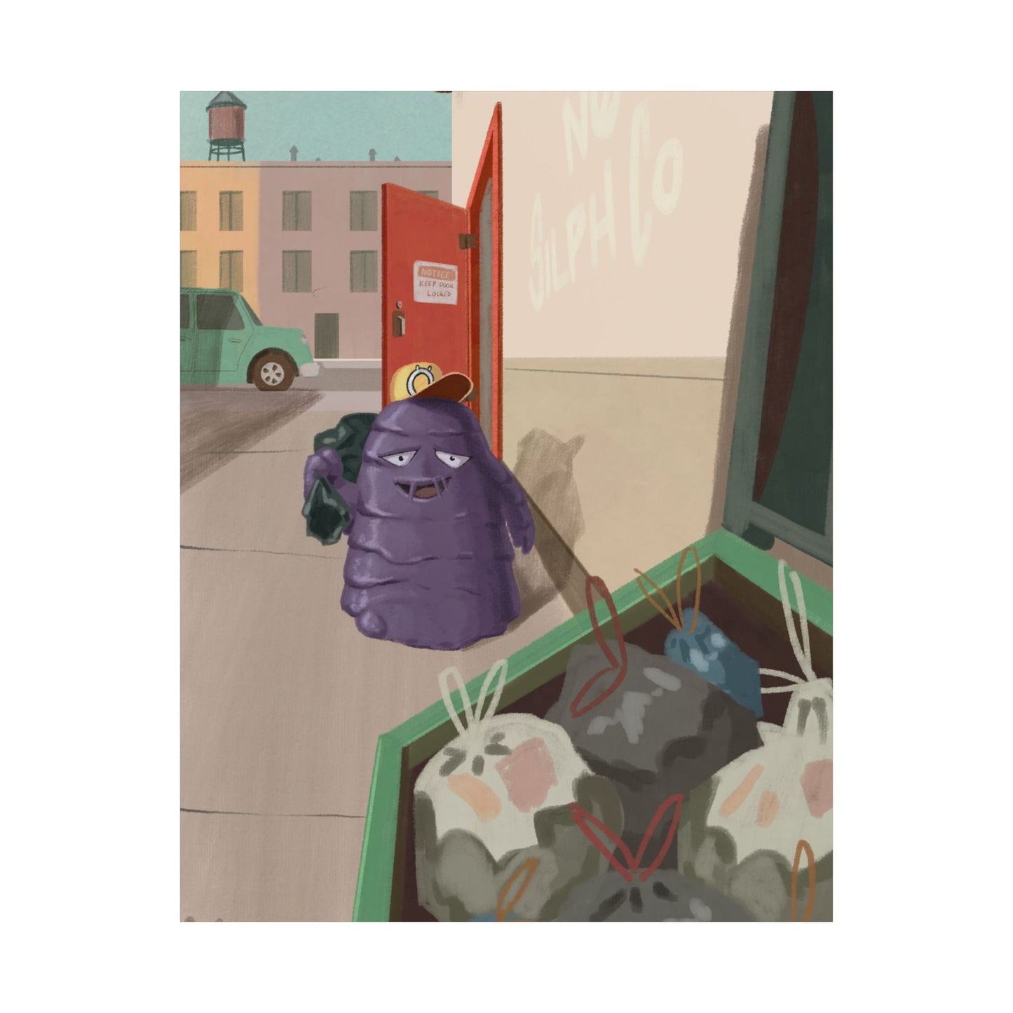 Urban Grape Monster Matte Poster
