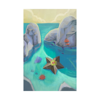 Coastal Starfish Beach Poster
