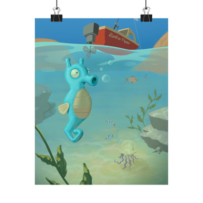 Seahorse Ocean Poster