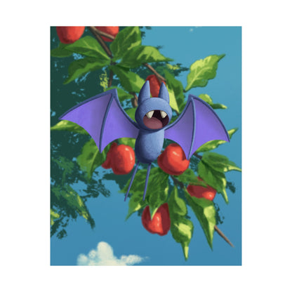 Bat Cherry Tree Matte Poster