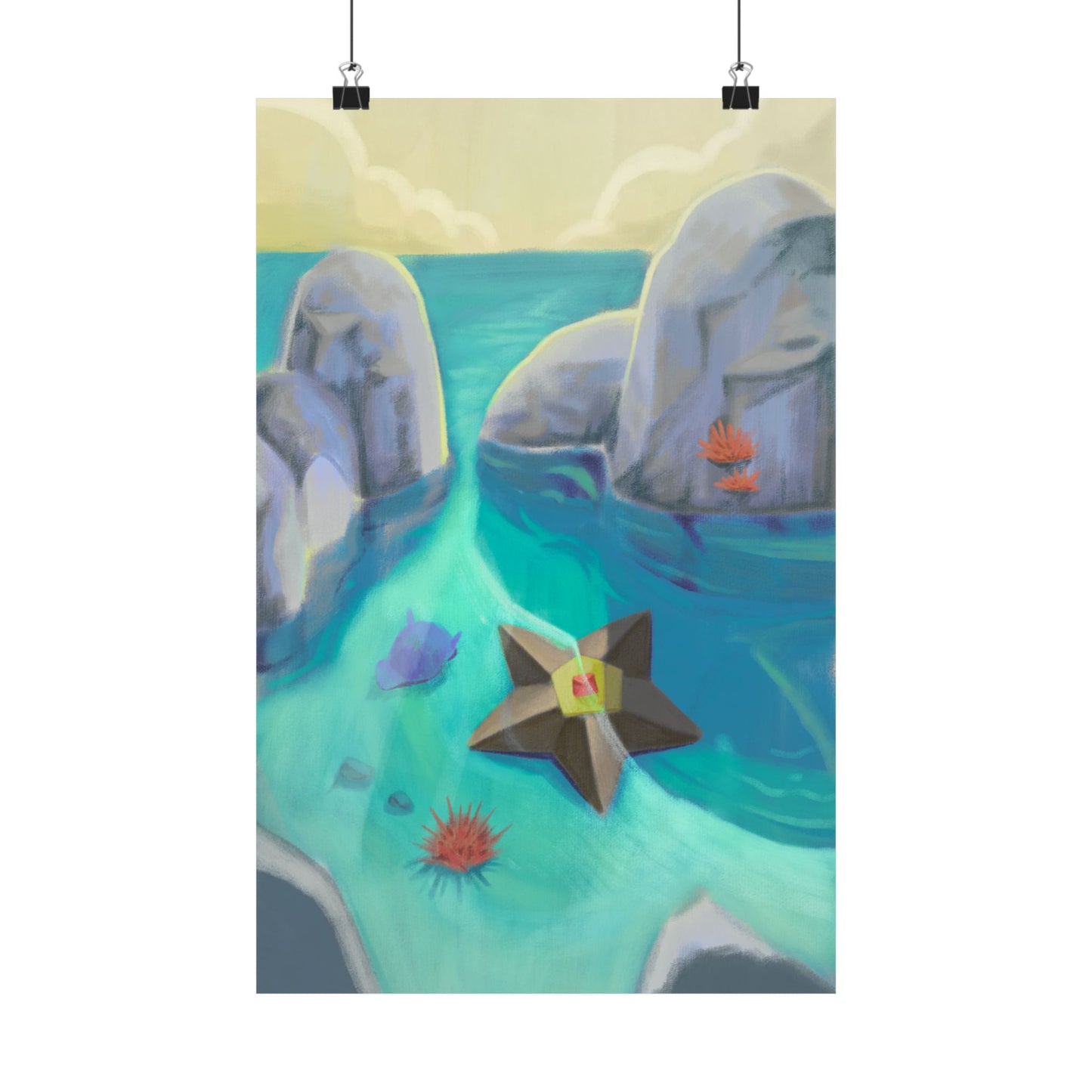 Coastal Starfish Beach Poster