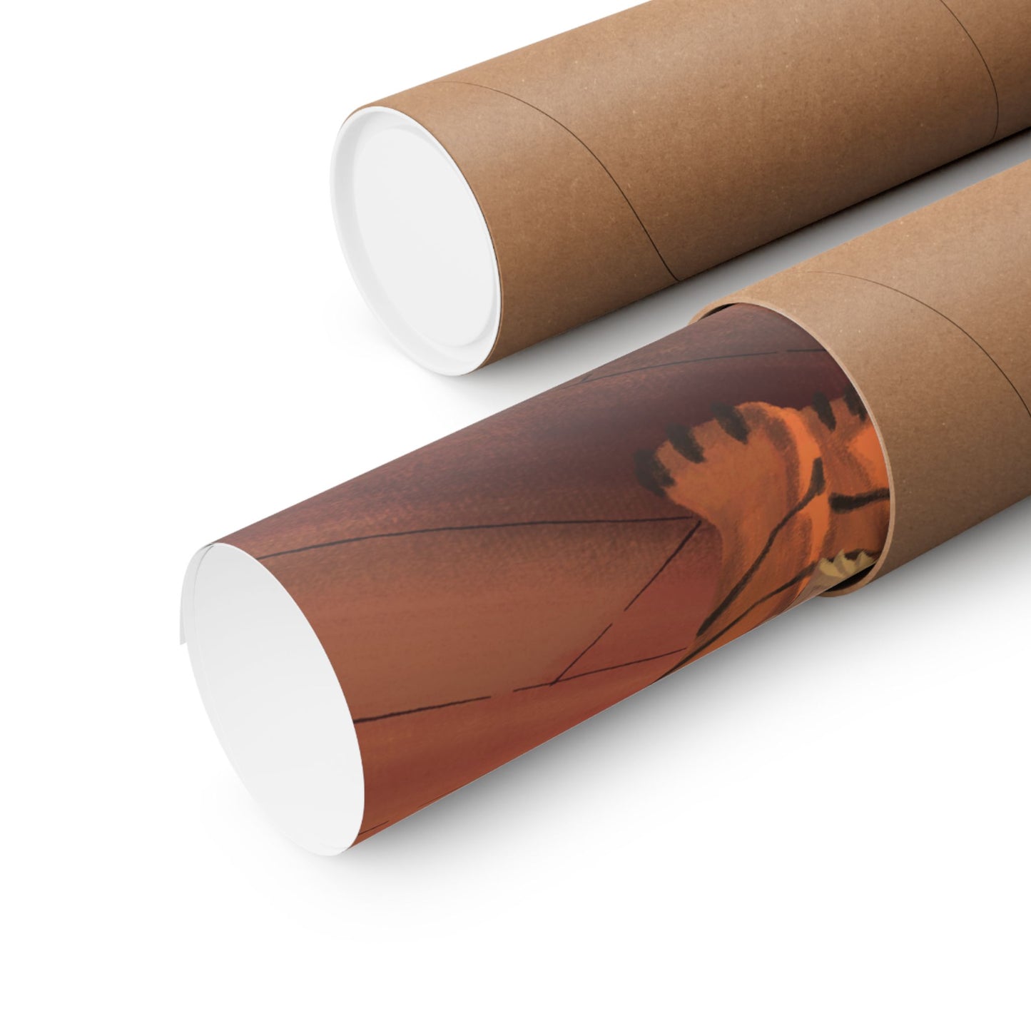 Tiger in Cozy Hearth Matte Poster