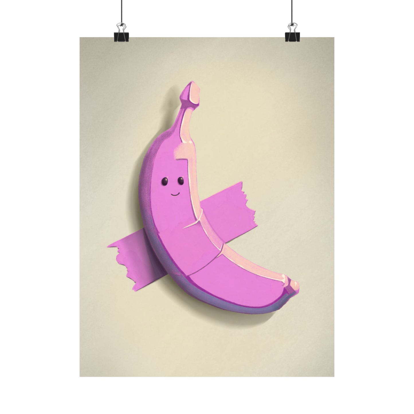 Cute Pink Banana Poster