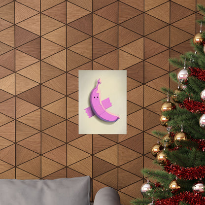 Cute Pink Banana Poster