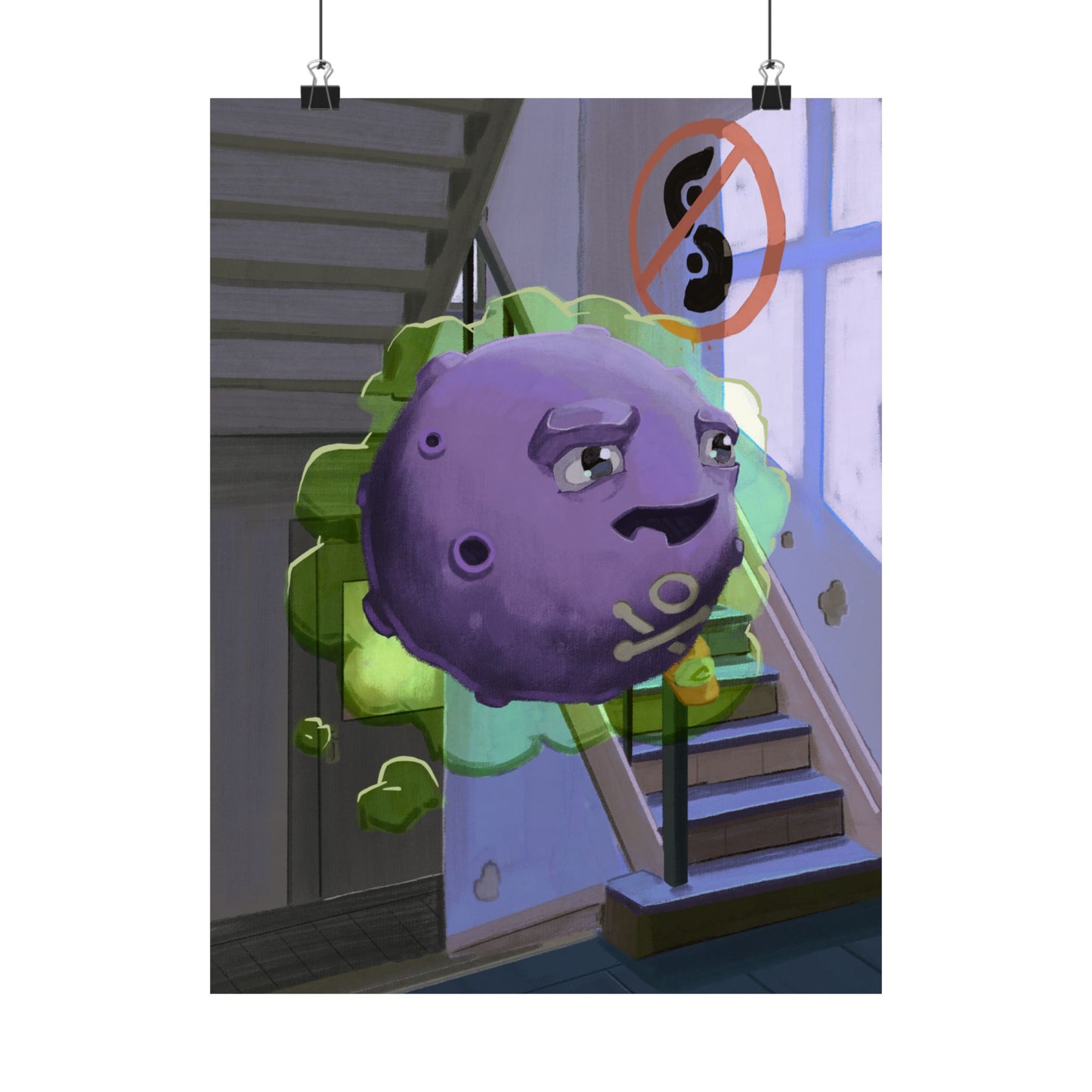 Purple Space Blob Poster
