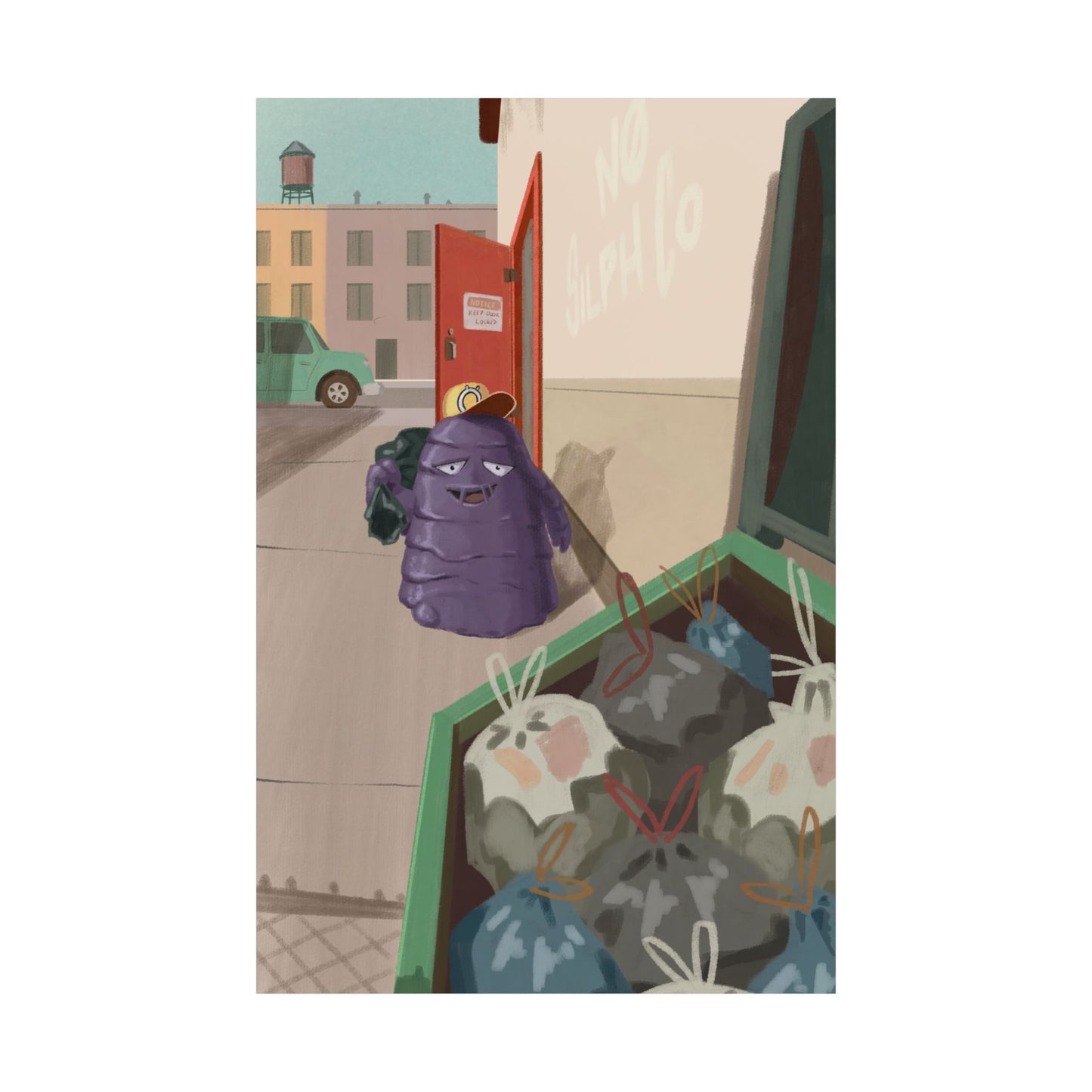 Urban Grape Monster Matte Poster