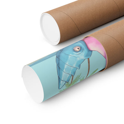 Cute Pink and Blue Poster