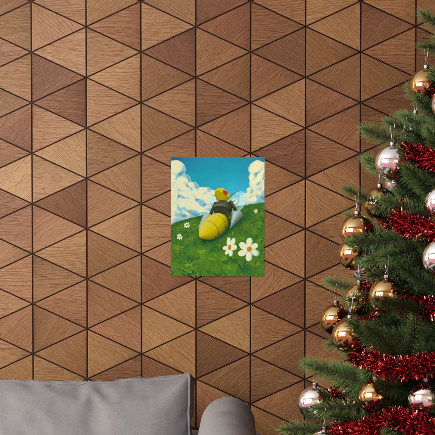 Lounging Bee Poster