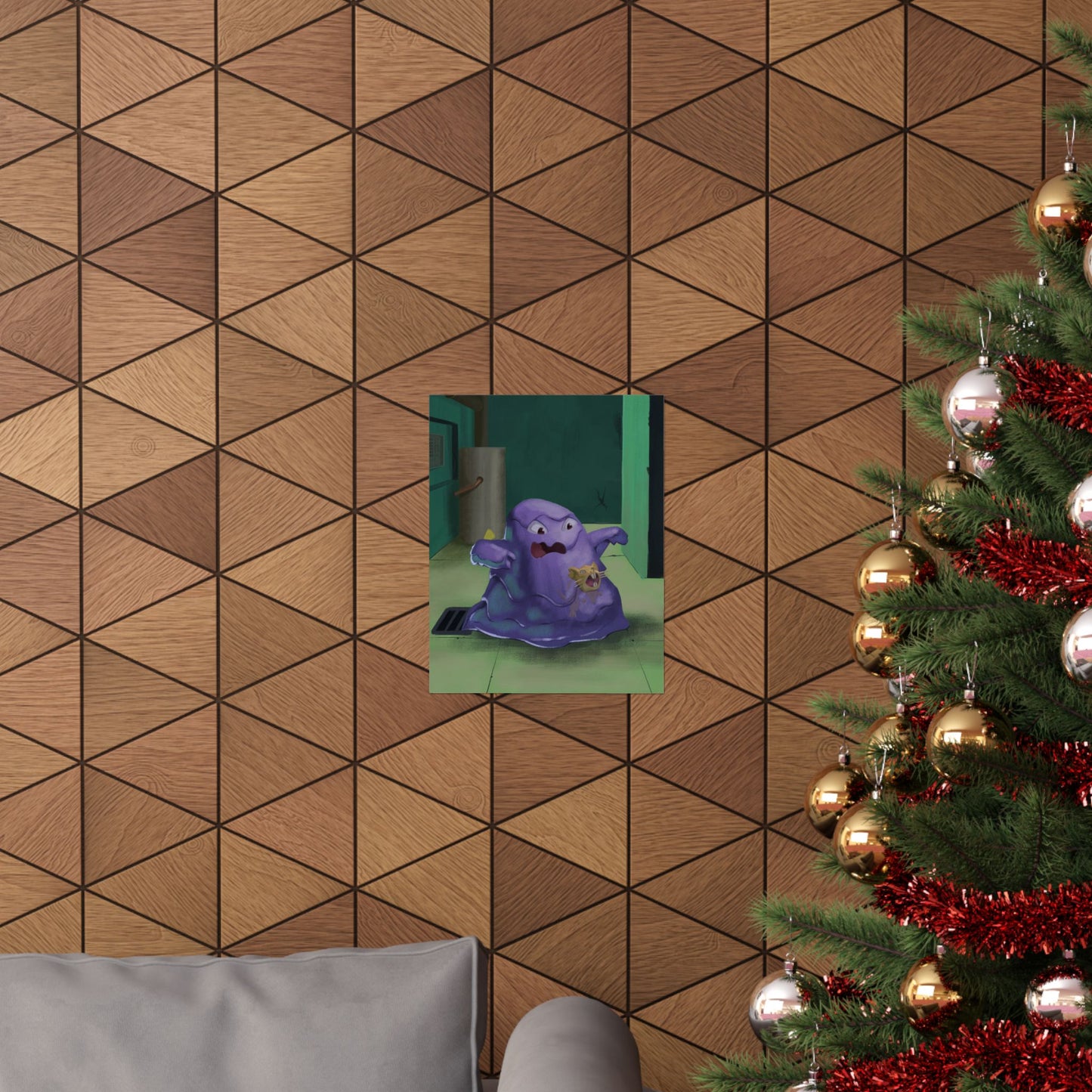 PopKnuckle: From Memory Series — Purple Slime Monster Art Print