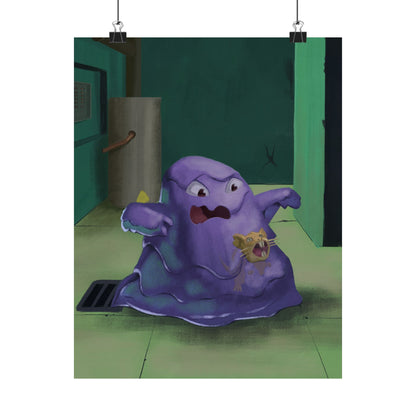 PopKnuckle: From Memory Series — Purple Slime Monster Art Print