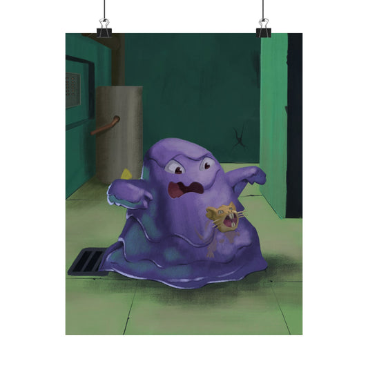 Purple Slime Monster Art Print