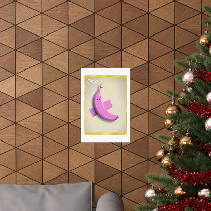 Pink Banana on a Wall Poster