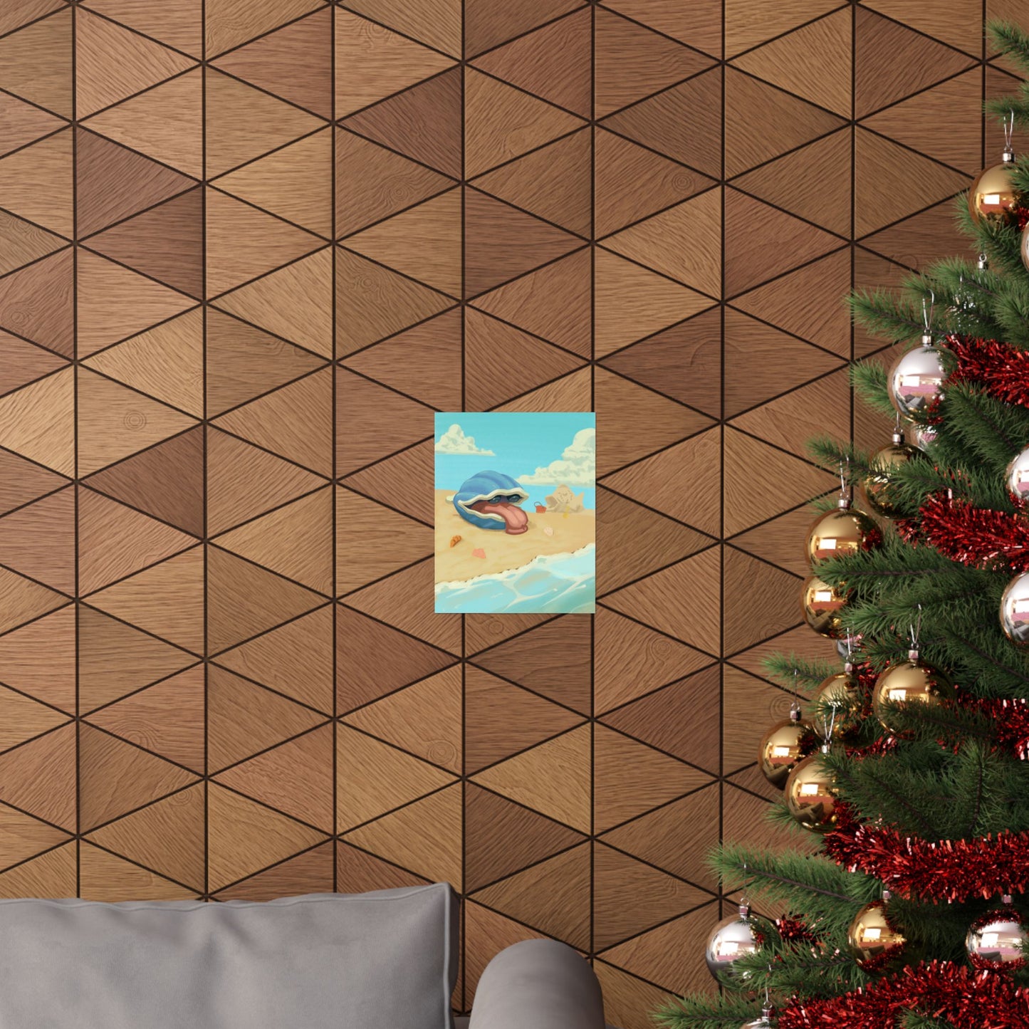 Beach Shell Monster Poster