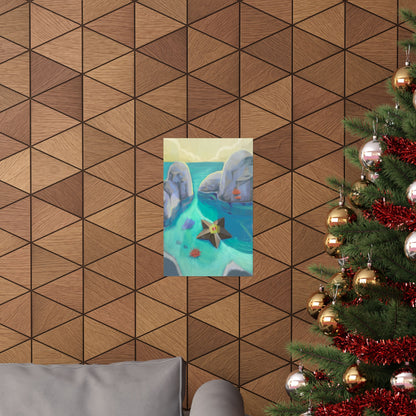 Coastal Starfish Beach Poster