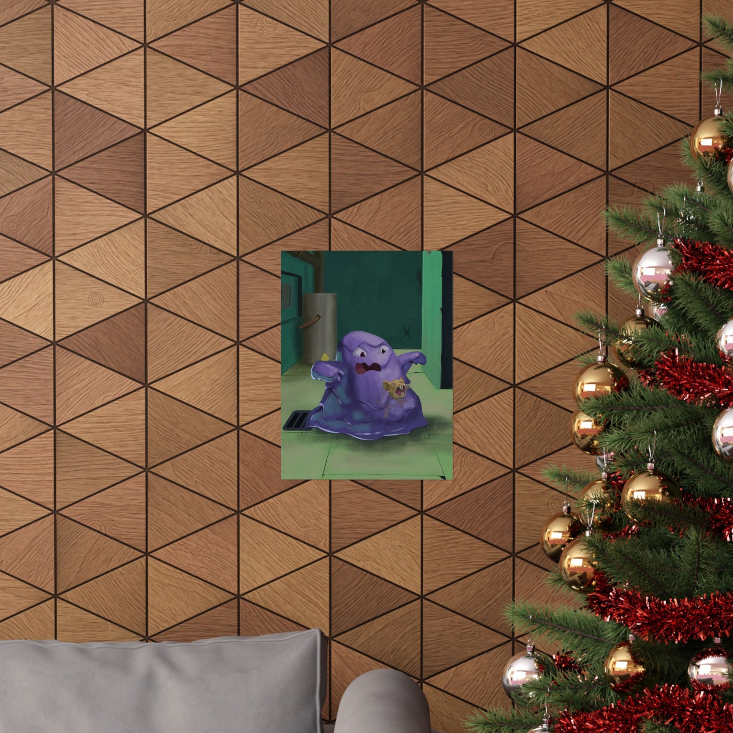 PopKnuckle: From Memory Series — Purple Slime Monster Art Print