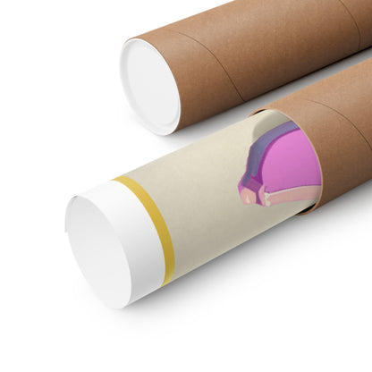 Pink Banana on a Wall Poster