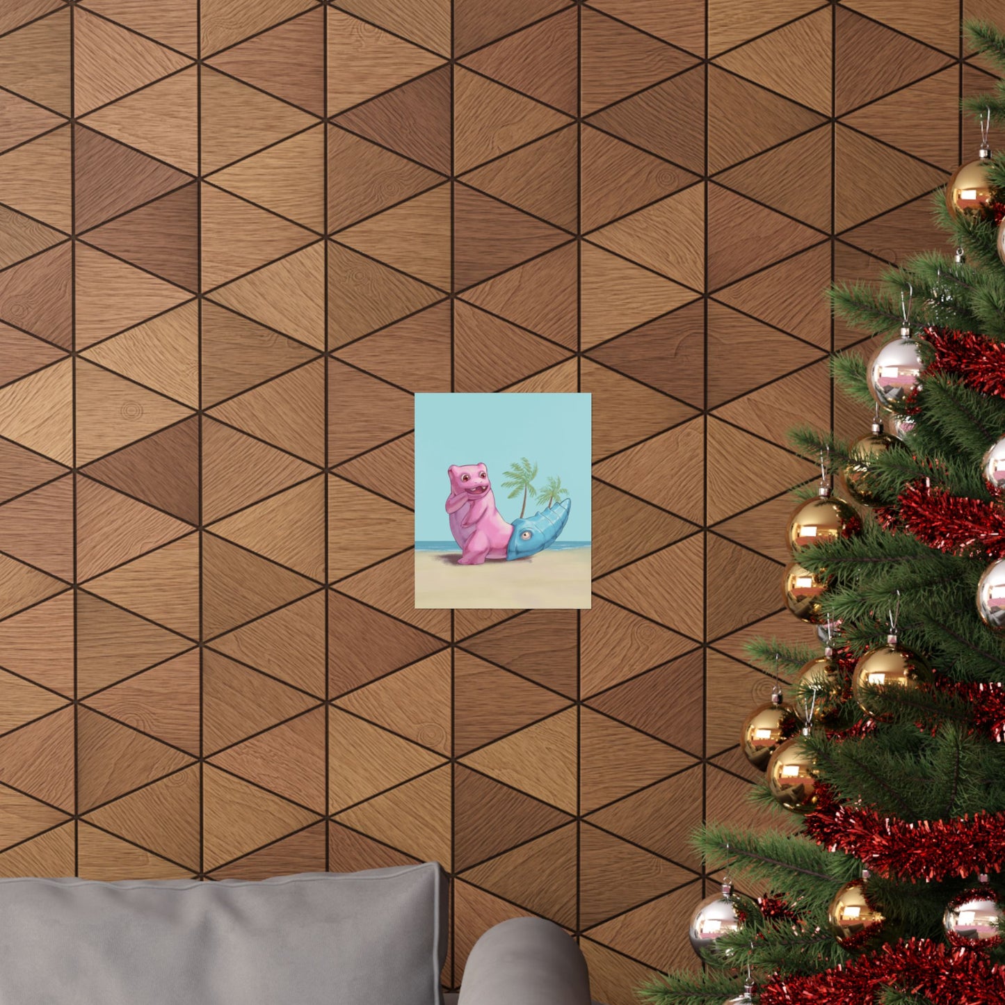 Cute Pink and Blue Poster