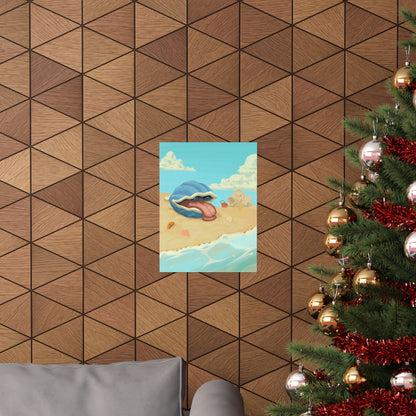Beach Shell Monster Poster