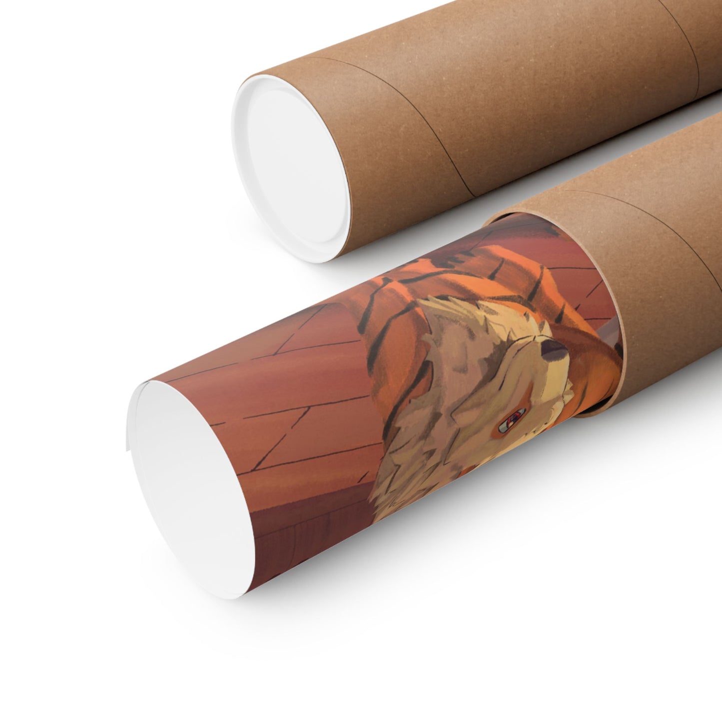 Tiger in Cozy Hearth Matte Poster