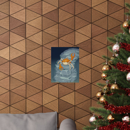 Crab on Rock Poster