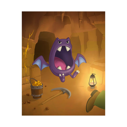 Cute Purple Bat Monster Poster