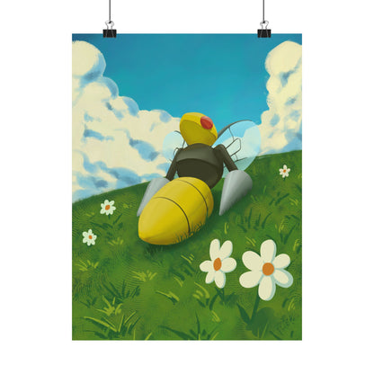 Lounging Bee Poster