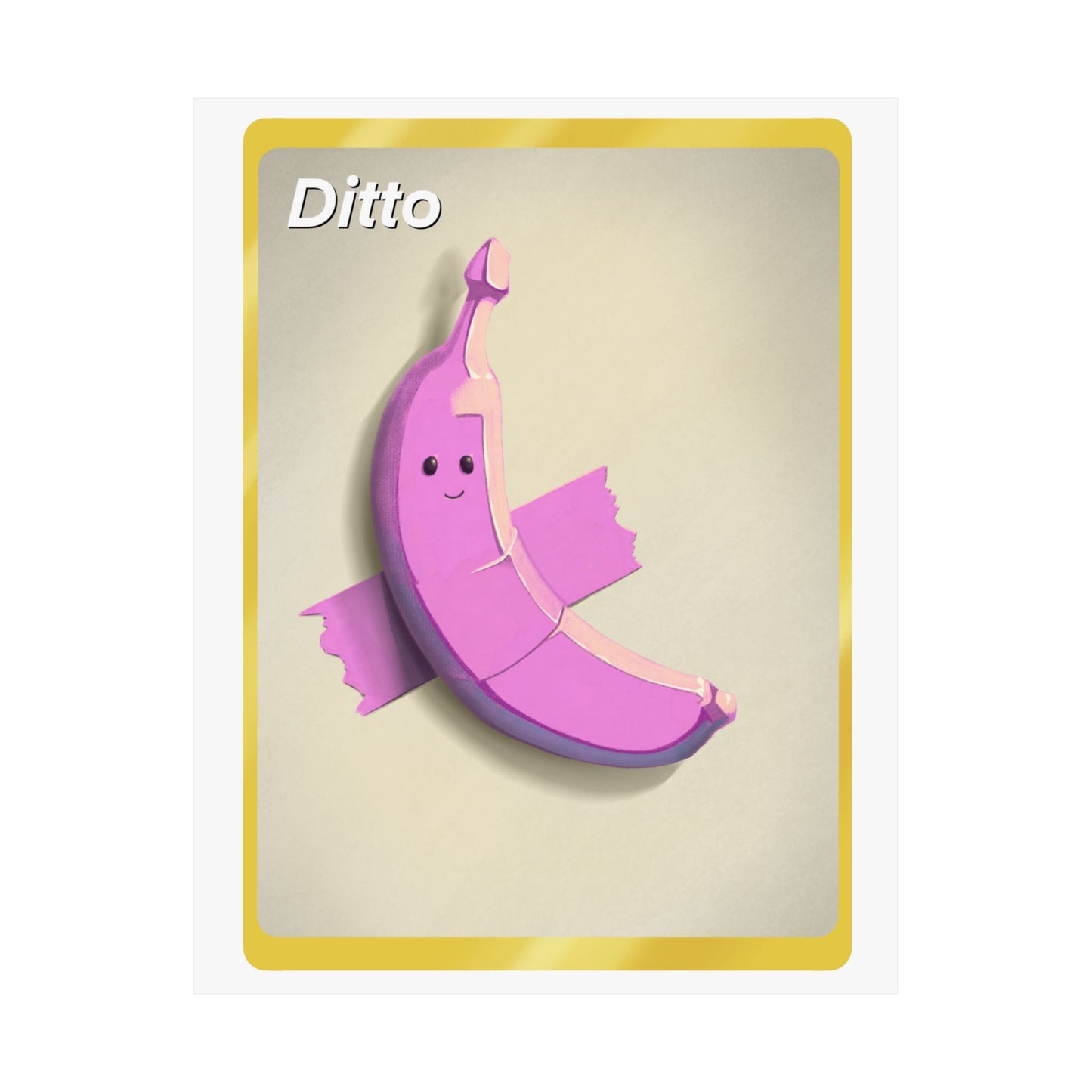 Pink Banana on a Wall Poster