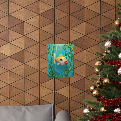 Cute Narwhal Fish Poster