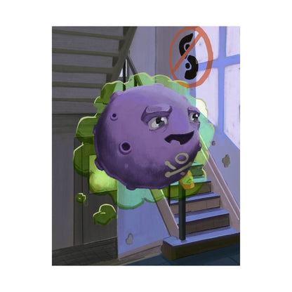 Purple Space Blob Poster