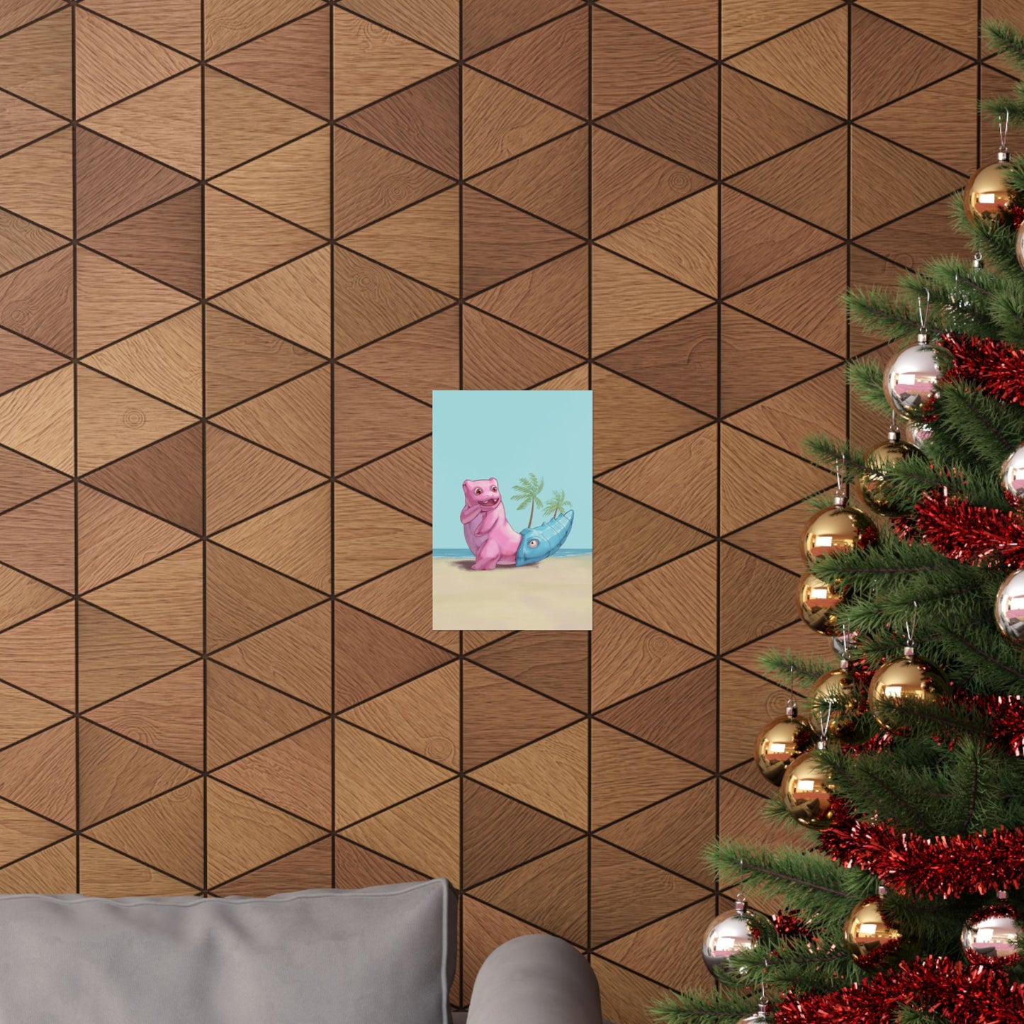 Cute Pink and Blue Poster