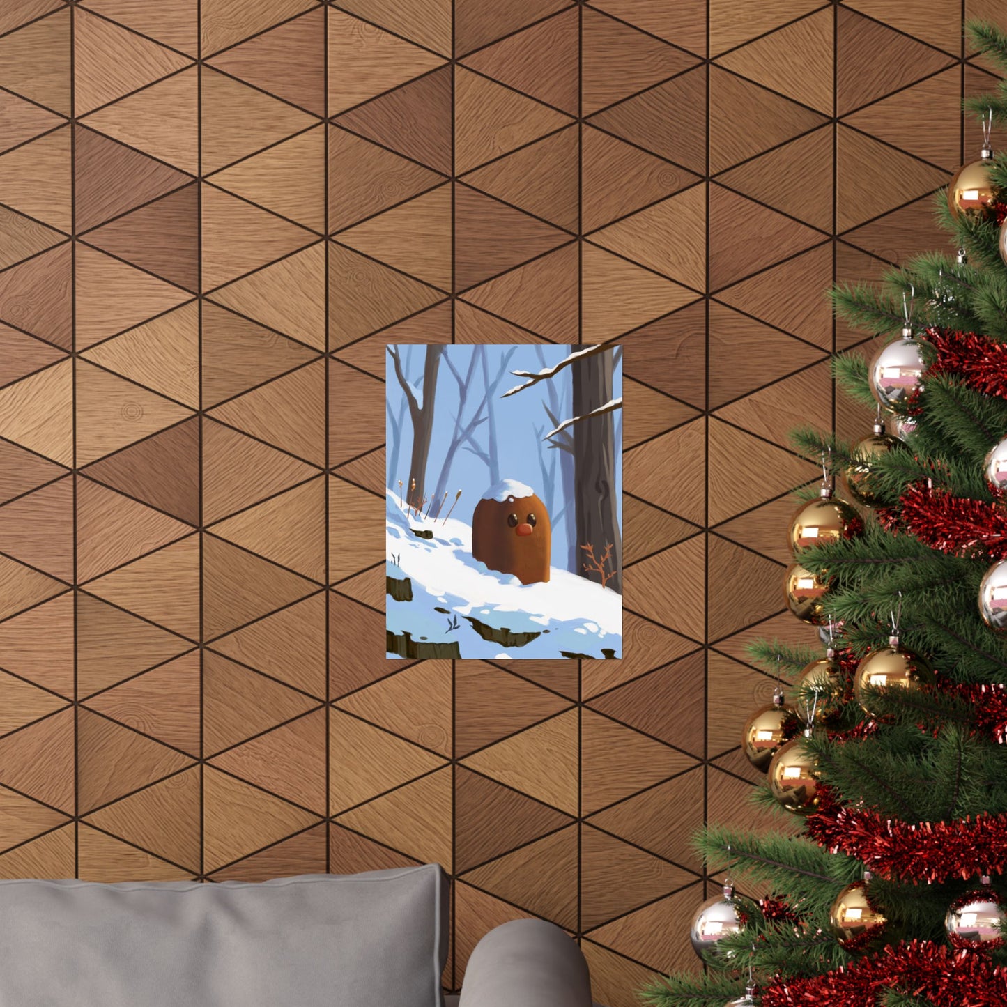 Mole Critter in Snow Poster