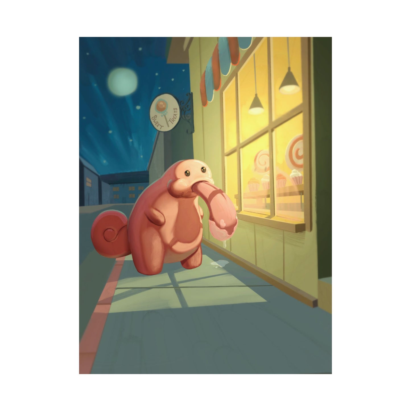 Cute Nighttime Bakery Poster