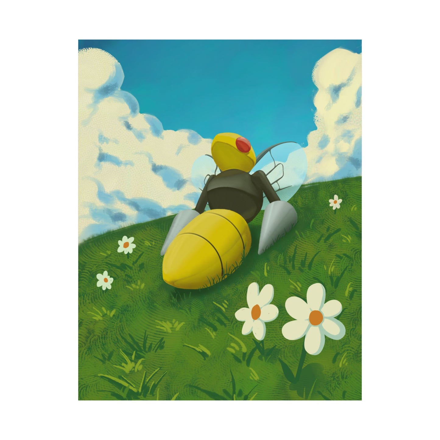 Lounging Bee Poster