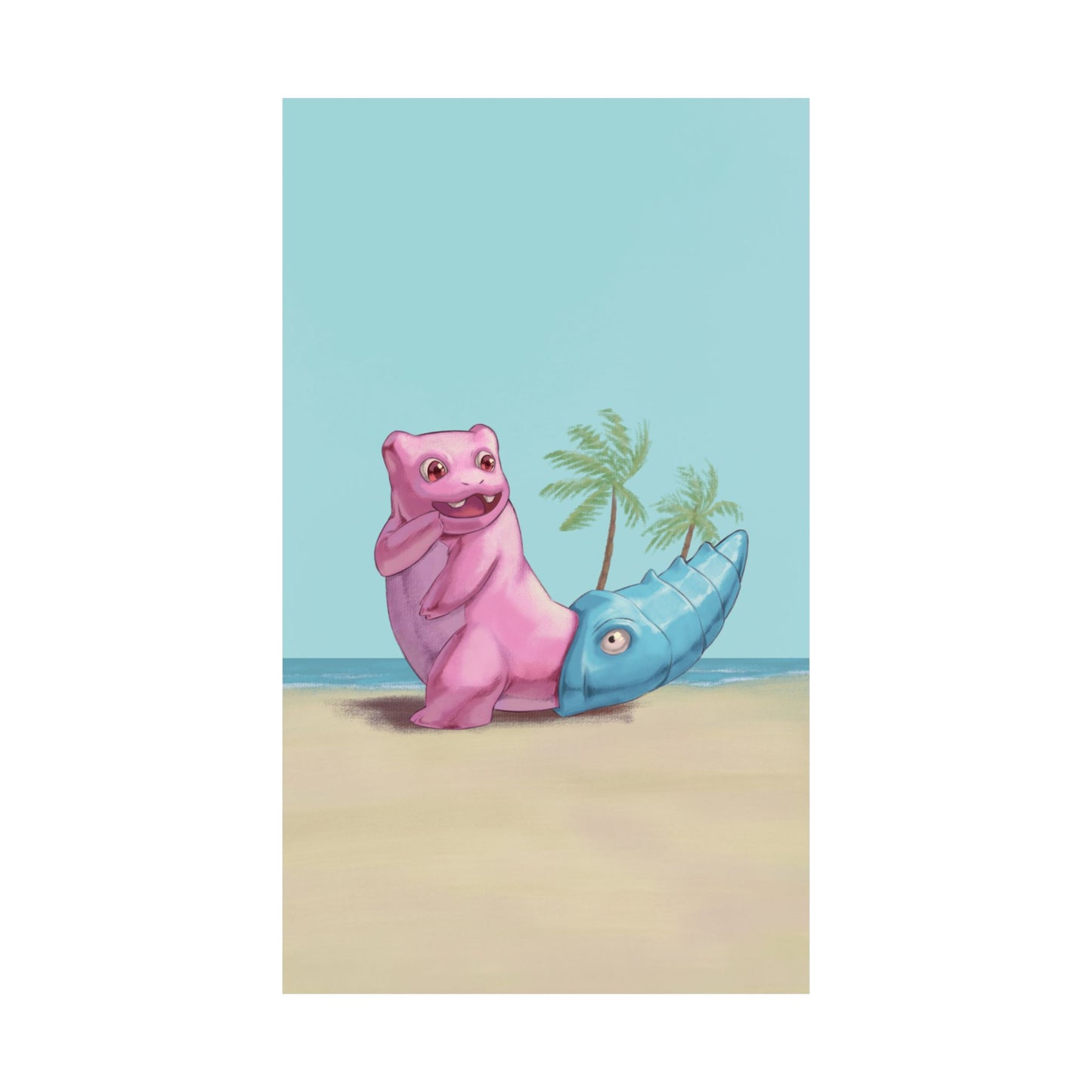 Cute Pink and Blue Poster