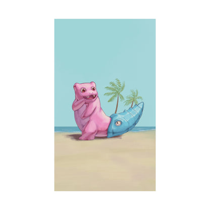 Cute Pink and Blue Poster