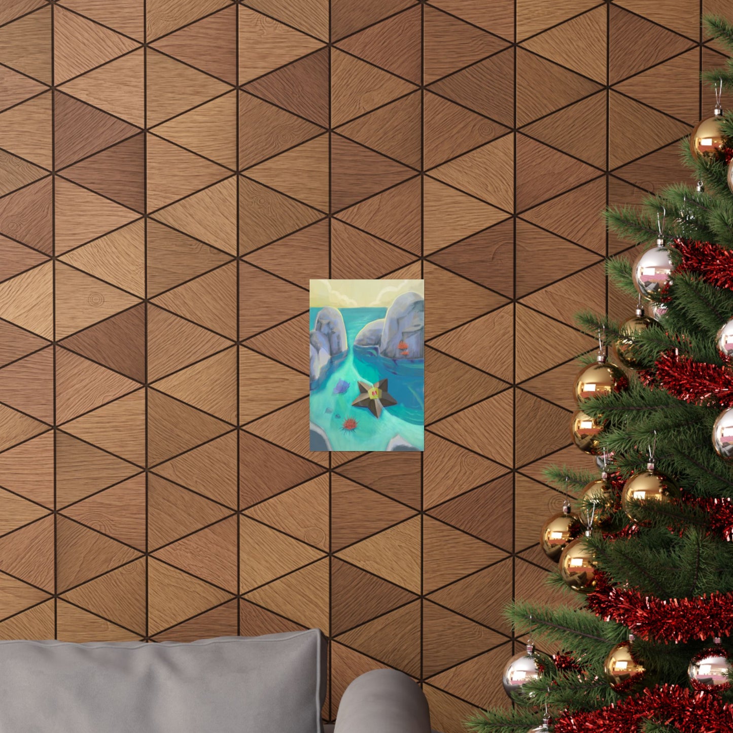 Coastal Starfish Beach Poster