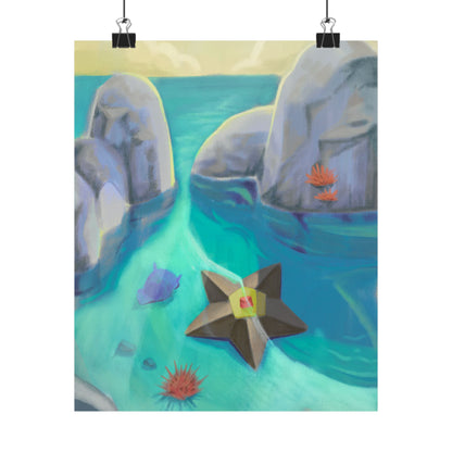 Coastal Starfish Beach Poster