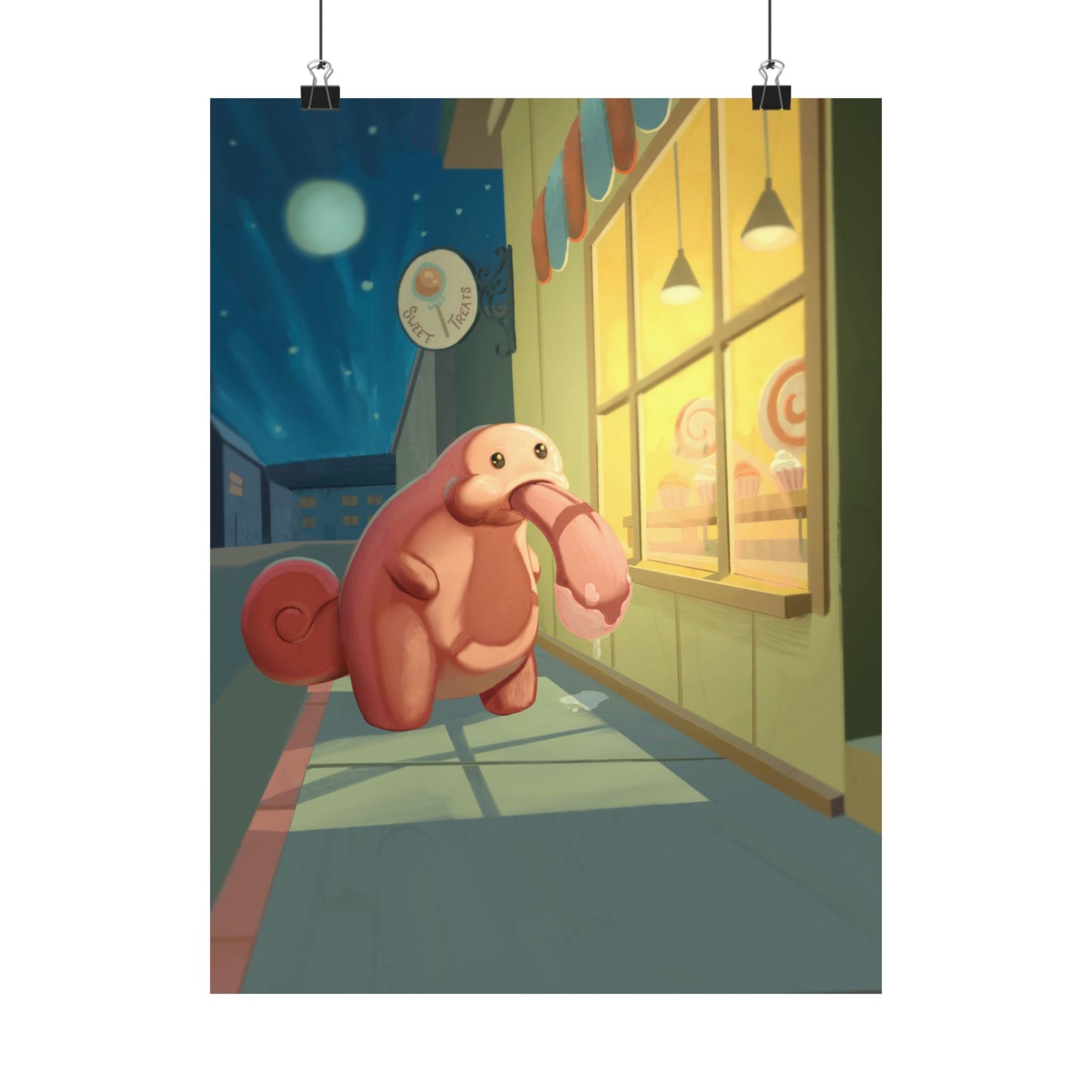 Cute Nighttime Bakery Poster