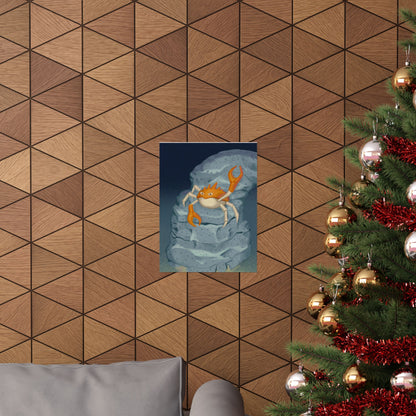 Crab on Rock Poster
