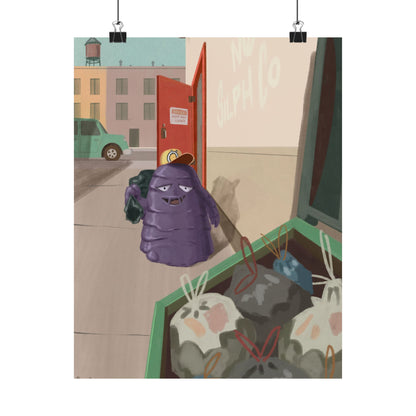 Urban Grape Monster Matte Poster