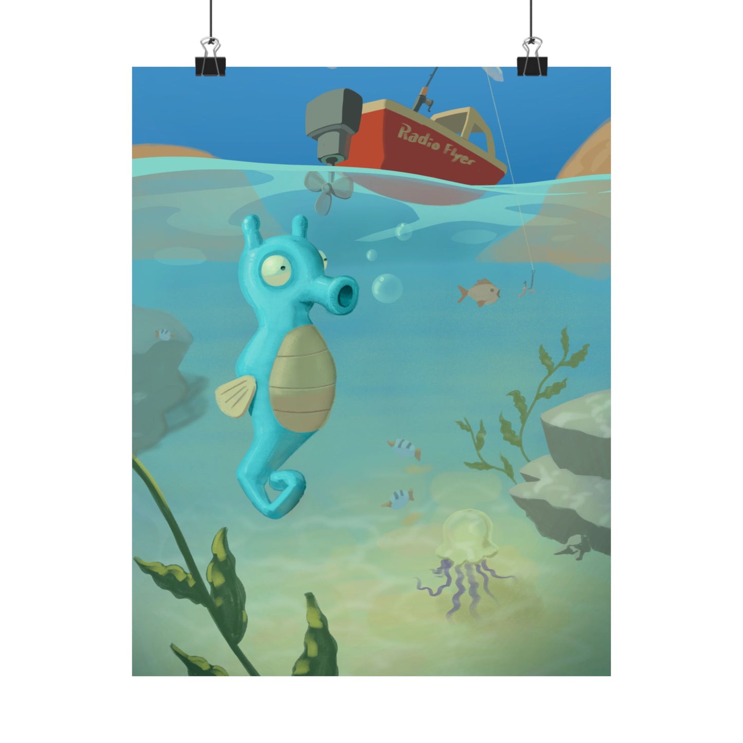 Seahorse Ocean Poster