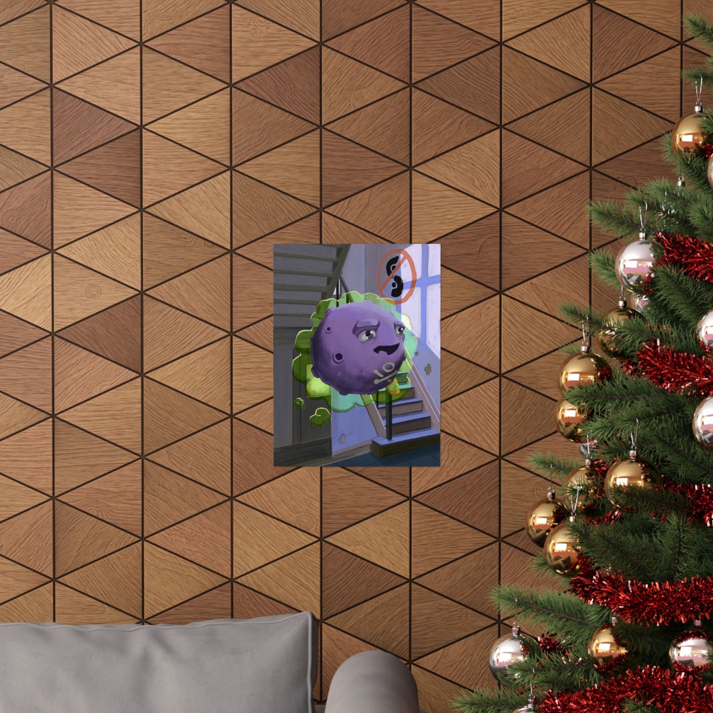 Purple Space Blob Poster