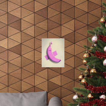 Cute Pink Banana Poster