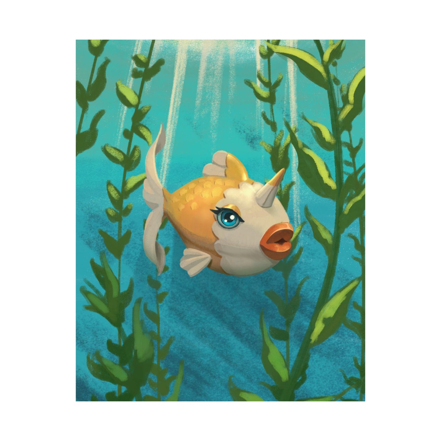 Cute Narwhal Fish Poster